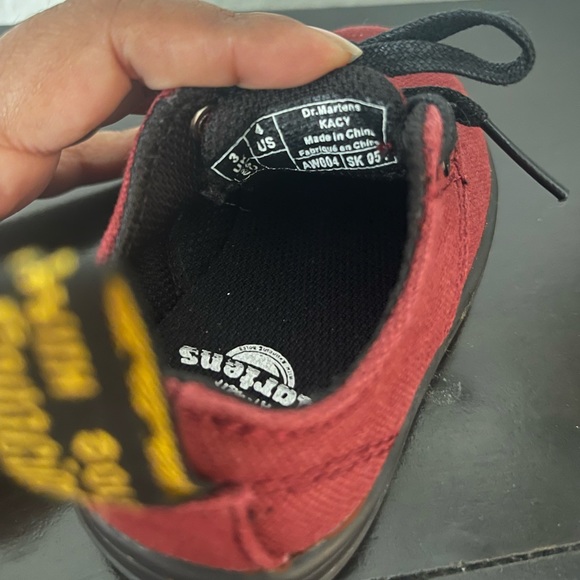 Dr. Martens Kacy cherry red shoes 4C - Picture 7 of 7